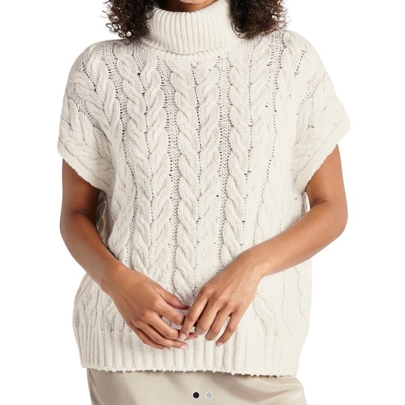 Splendid Cable Knit Turtleneck Sweater - Picture 2 of 5